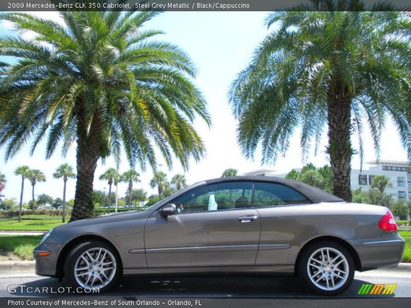 Steel Grey Metallic / Black/Cappuccino 2009 Mercedes-Benz CLK 350 Cabriolet