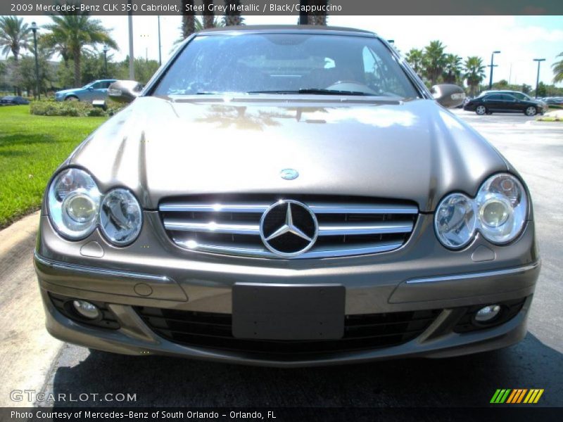 Steel Grey Metallic / Black/Cappuccino 2009 Mercedes-Benz CLK 350 Cabriolet
