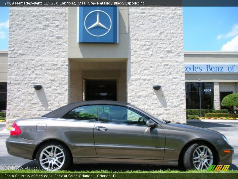 Steel Grey Metallic / Black/Cappuccino 2009 Mercedes-Benz CLK 350 Cabriolet