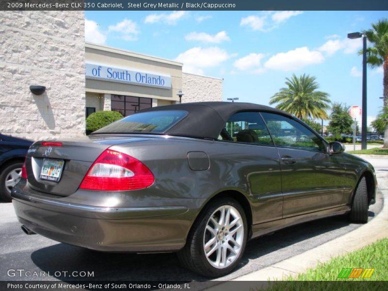 Steel Grey Metallic / Black/Cappuccino 2009 Mercedes-Benz CLK 350 Cabriolet