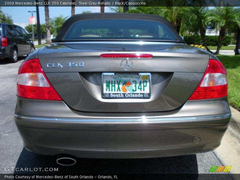 Steel Grey Metallic / Black/Cappuccino 2009 Mercedes-Benz CLK 350 Cabriolet