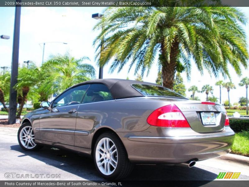 Steel Grey Metallic / Black/Cappuccino 2009 Mercedes-Benz CLK 350 Cabriolet