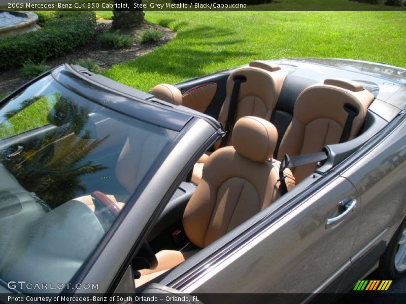 Steel Grey Metallic / Black/Cappuccino 2009 Mercedes-Benz CLK 350 Cabriolet
