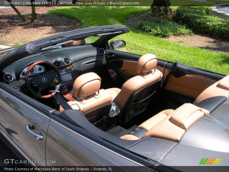 Steel Grey Metallic / Black/Cappuccino 2009 Mercedes-Benz CLK 350 Cabriolet