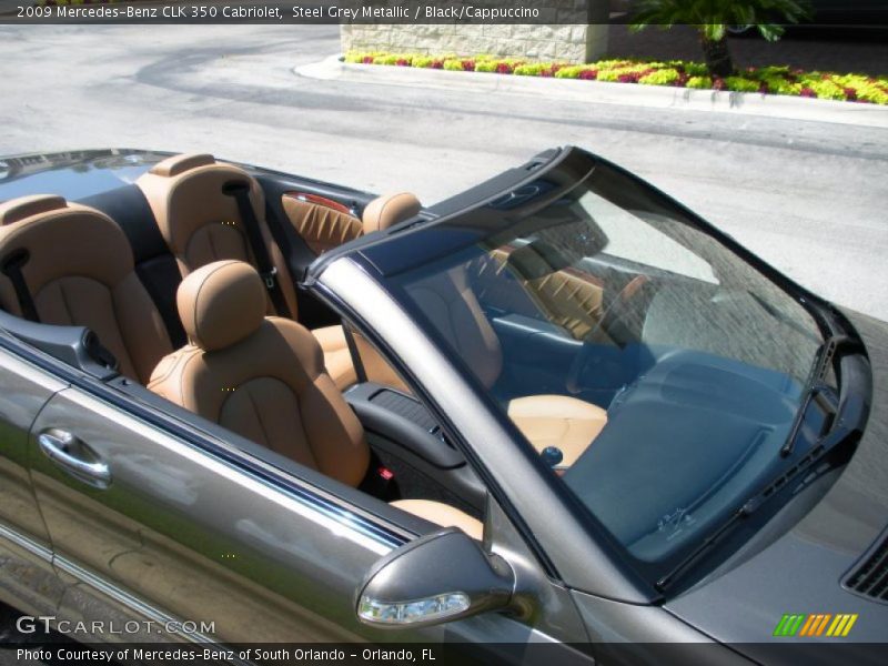 Steel Grey Metallic / Black/Cappuccino 2009 Mercedes-Benz CLK 350 Cabriolet