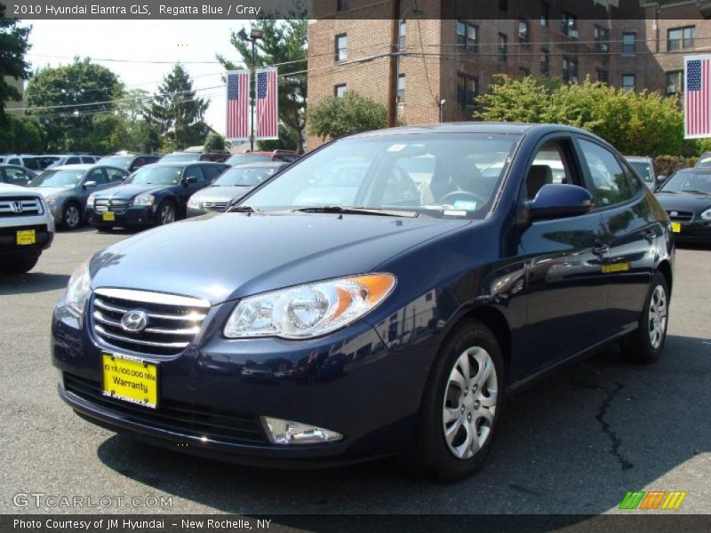 Regatta Blue / Gray 2010 Hyundai Elantra GLS