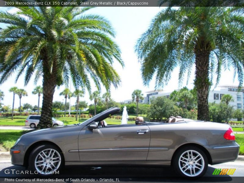 Steel Grey Metallic / Black/Cappuccino 2009 Mercedes-Benz CLK 350 Cabriolet
