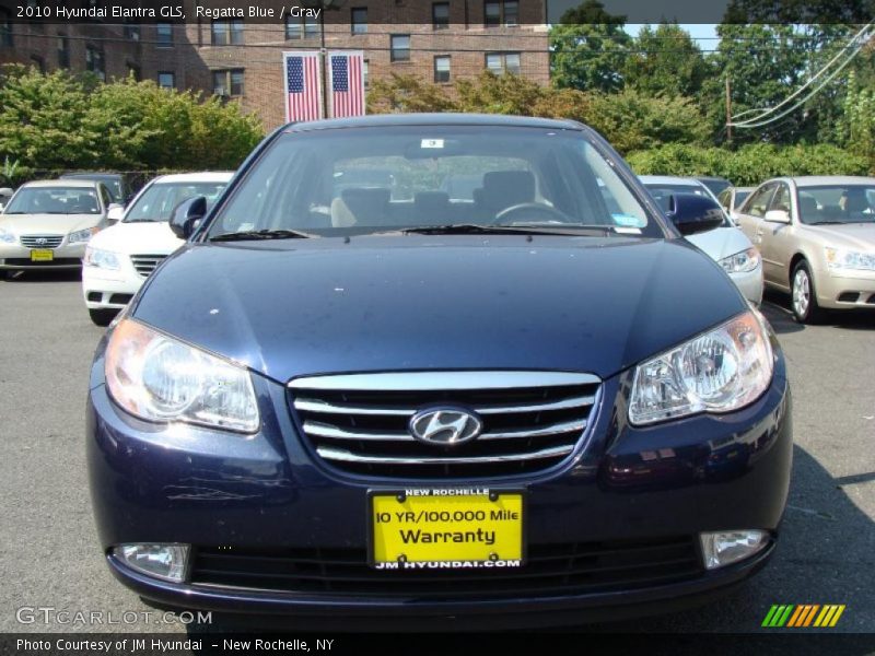 Regatta Blue / Gray 2010 Hyundai Elantra GLS