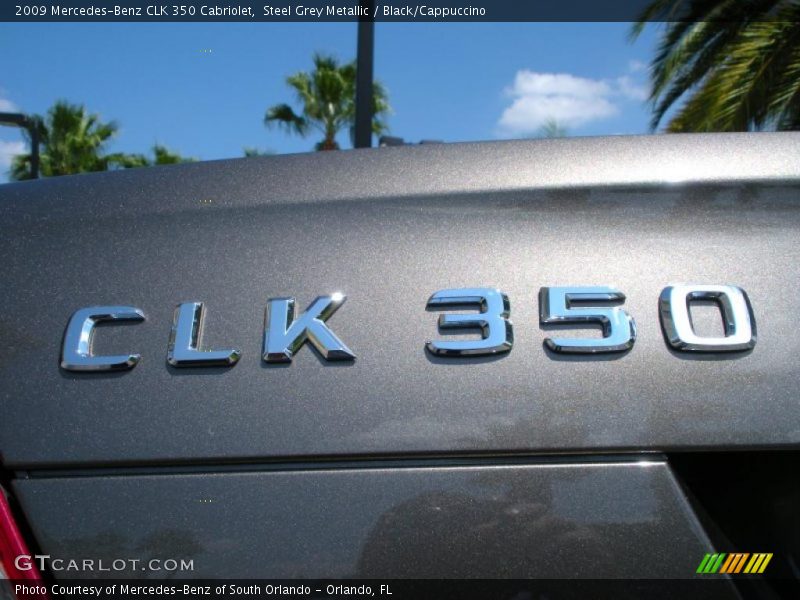 Steel Grey Metallic / Black/Cappuccino 2009 Mercedes-Benz CLK 350 Cabriolet