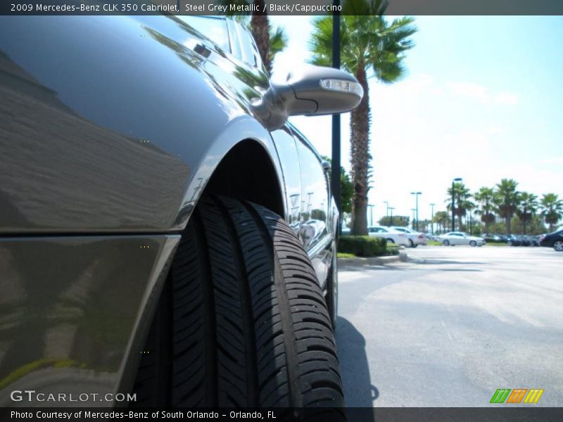 Steel Grey Metallic / Black/Cappuccino 2009 Mercedes-Benz CLK 350 Cabriolet