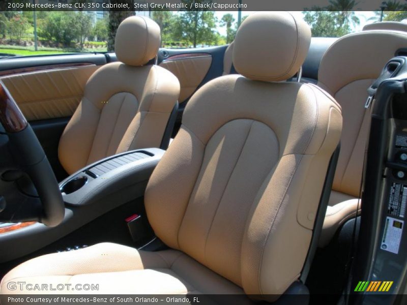 Steel Grey Metallic / Black/Cappuccino 2009 Mercedes-Benz CLK 350 Cabriolet