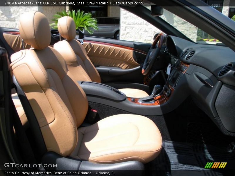 Steel Grey Metallic / Black/Cappuccino 2009 Mercedes-Benz CLK 350 Cabriolet