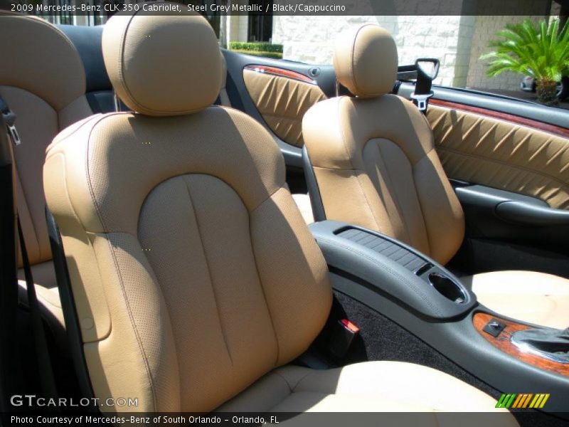Steel Grey Metallic / Black/Cappuccino 2009 Mercedes-Benz CLK 350 Cabriolet