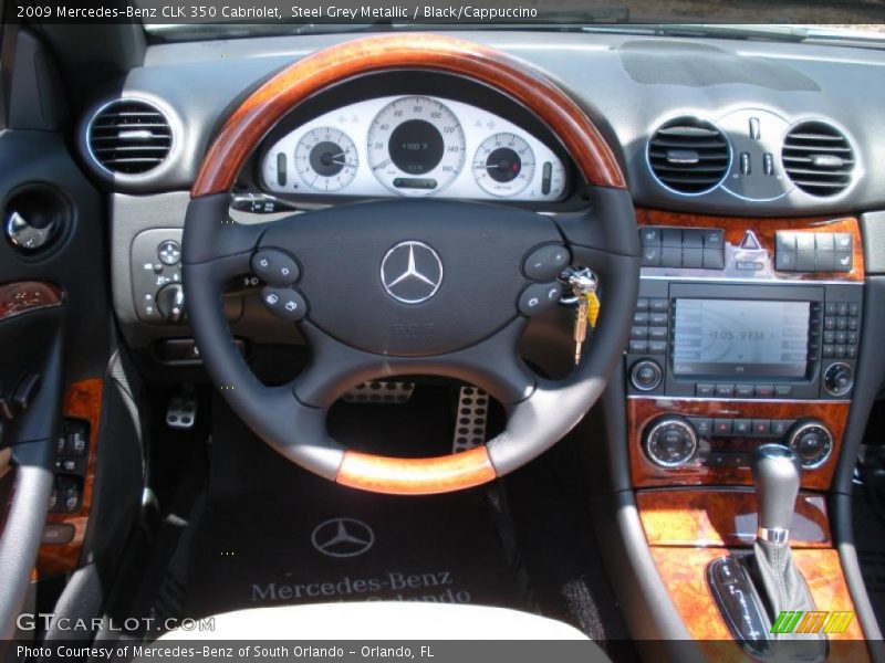 Steel Grey Metallic / Black/Cappuccino 2009 Mercedes-Benz CLK 350 Cabriolet