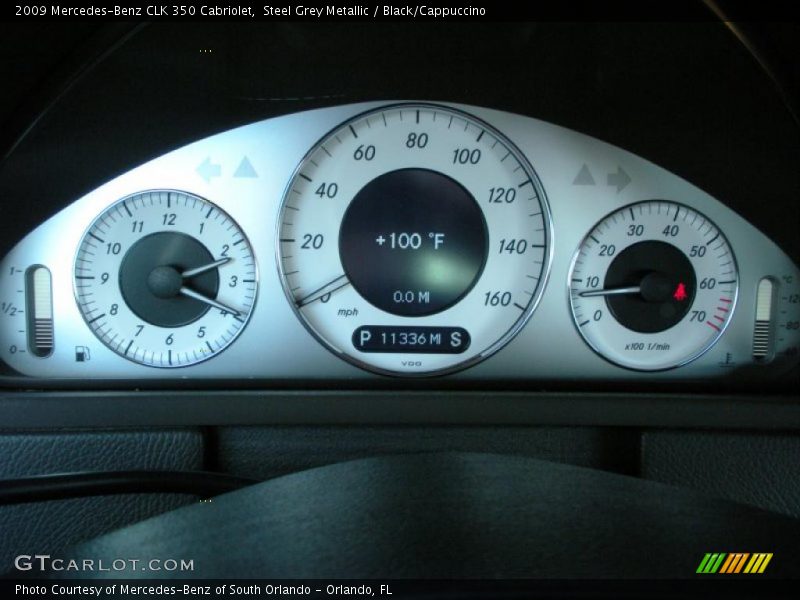 Steel Grey Metallic / Black/Cappuccino 2009 Mercedes-Benz CLK 350 Cabriolet