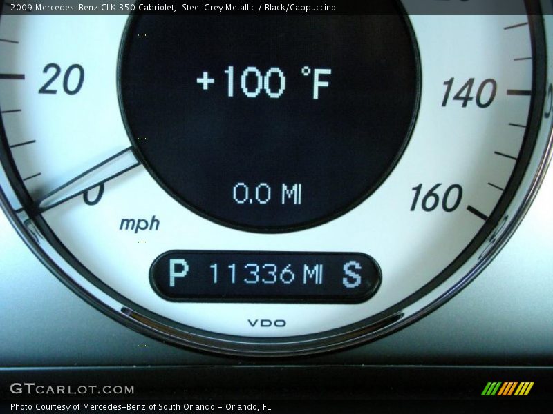 Steel Grey Metallic / Black/Cappuccino 2009 Mercedes-Benz CLK 350 Cabriolet