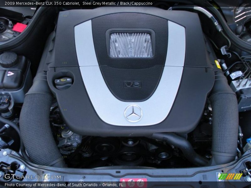 Steel Grey Metallic / Black/Cappuccino 2009 Mercedes-Benz CLK 350 Cabriolet