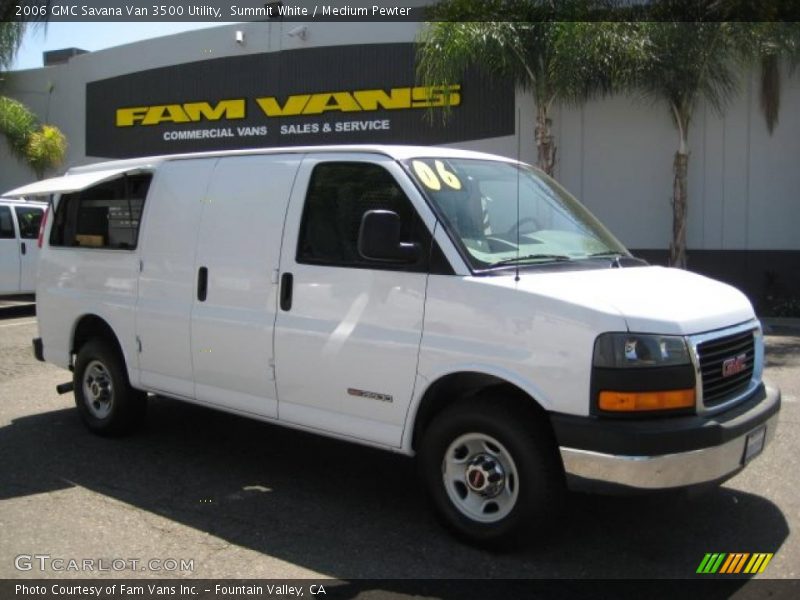 Summit White / Medium Pewter 2006 GMC Savana Van 3500 Utility