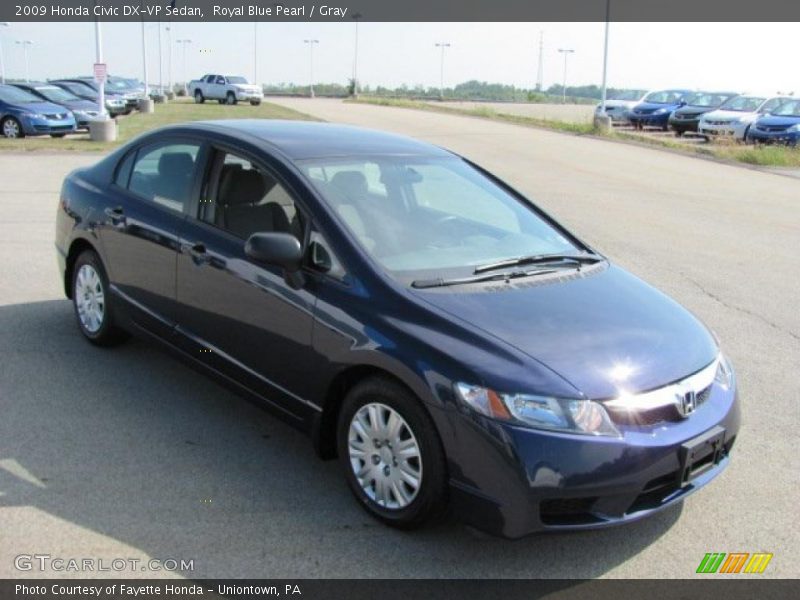 Royal Blue Pearl / Gray 2009 Honda Civic DX-VP Sedan