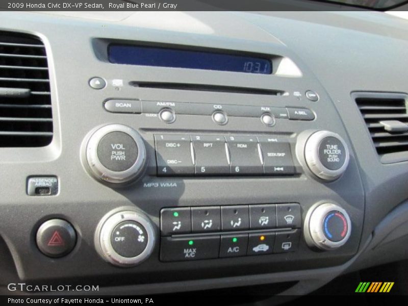 Royal Blue Pearl / Gray 2009 Honda Civic DX-VP Sedan