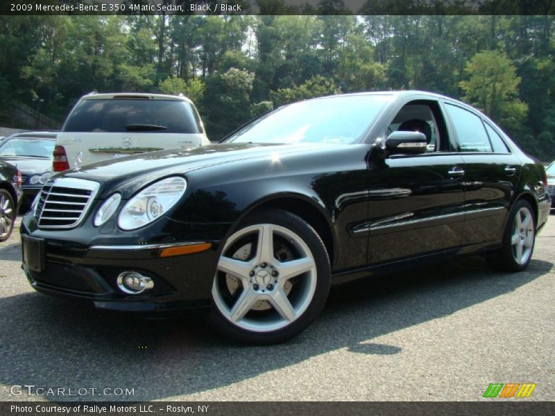 Black / Black 2009 Mercedes-Benz E 350 4Matic Sedan
