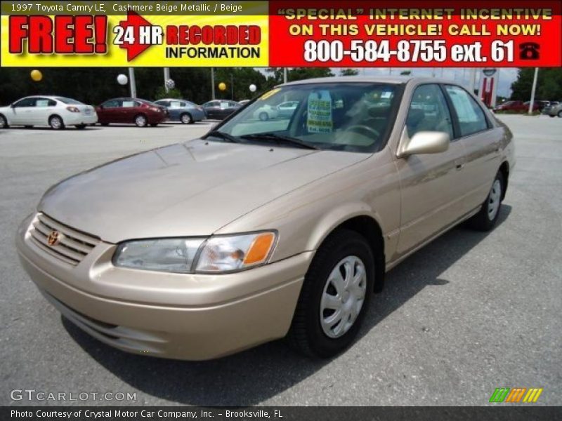 Cashmere Beige Metallic / Beige 1997 Toyota Camry LE
