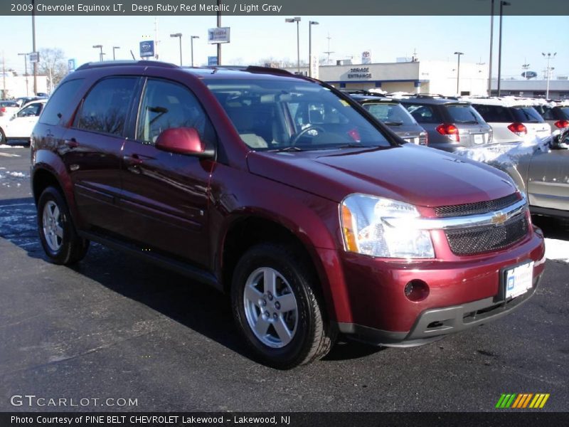 Deep Ruby Red Metallic / Light Gray 2009 Chevrolet Equinox LT