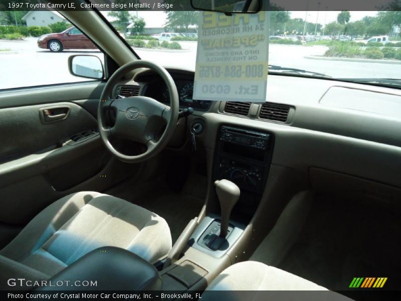 Cashmere Beige Metallic / Beige 1997 Toyota Camry LE