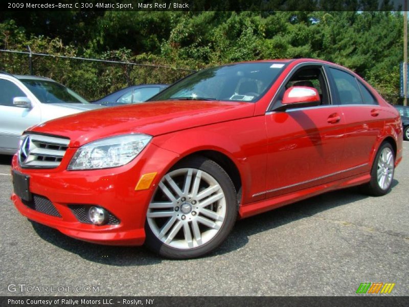 Mars Red / Black 2009 Mercedes-Benz C 300 4Matic Sport