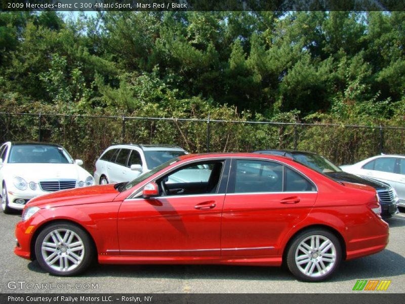 Mars Red / Black 2009 Mercedes-Benz C 300 4Matic Sport