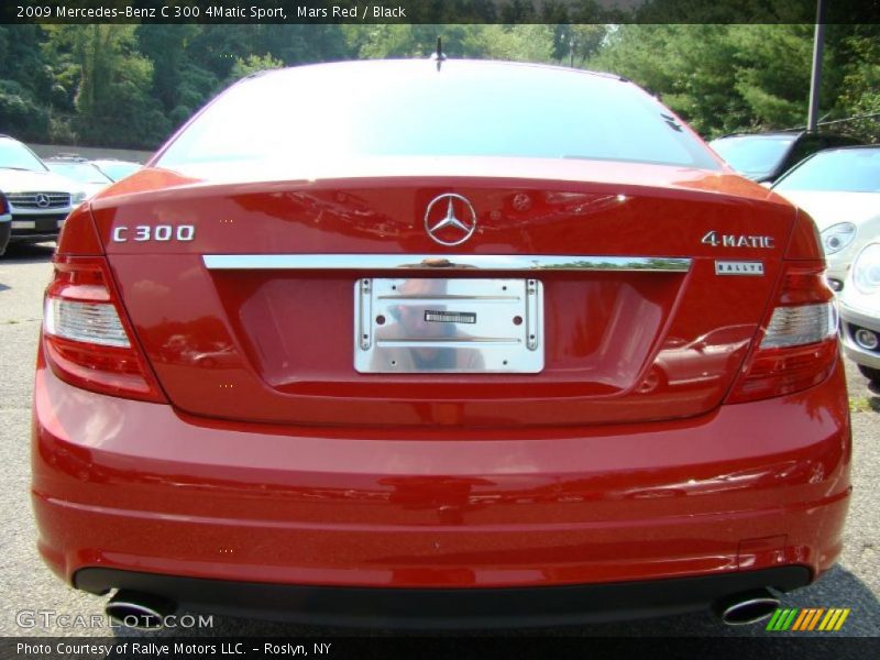 Mars Red / Black 2009 Mercedes-Benz C 300 4Matic Sport