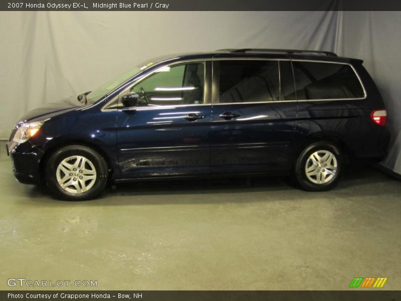 Midnight Blue Pearl / Gray 2007 Honda Odyssey EX-L