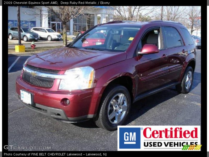 Deep Ruby Red Metallic / Ebony 2009 Chevrolet Equinox Sport AWD
