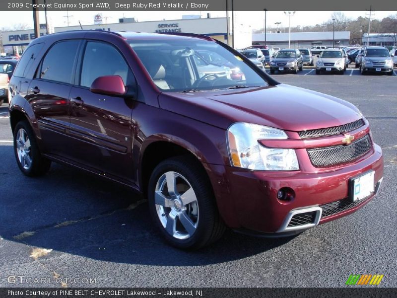 Deep Ruby Red Metallic / Ebony 2009 Chevrolet Equinox Sport AWD