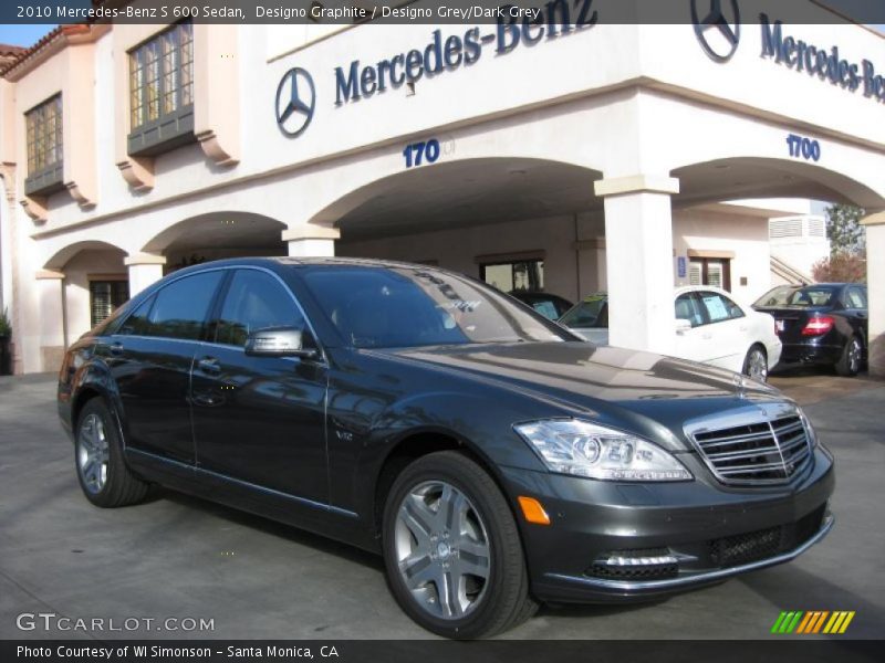 Designo Graphite / Designo Grey/Dark Grey 2010 Mercedes-Benz S 600 Sedan