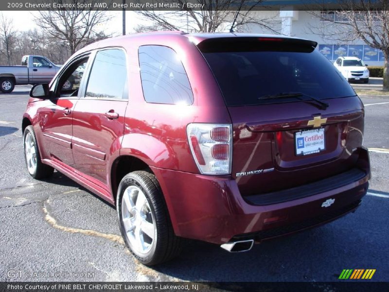 Deep Ruby Red Metallic / Ebony 2009 Chevrolet Equinox Sport AWD