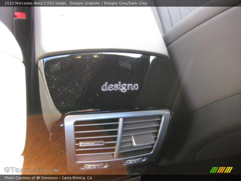 Designo Graphite / Designo Grey/Dark Grey 2010 Mercedes-Benz S 600 Sedan
