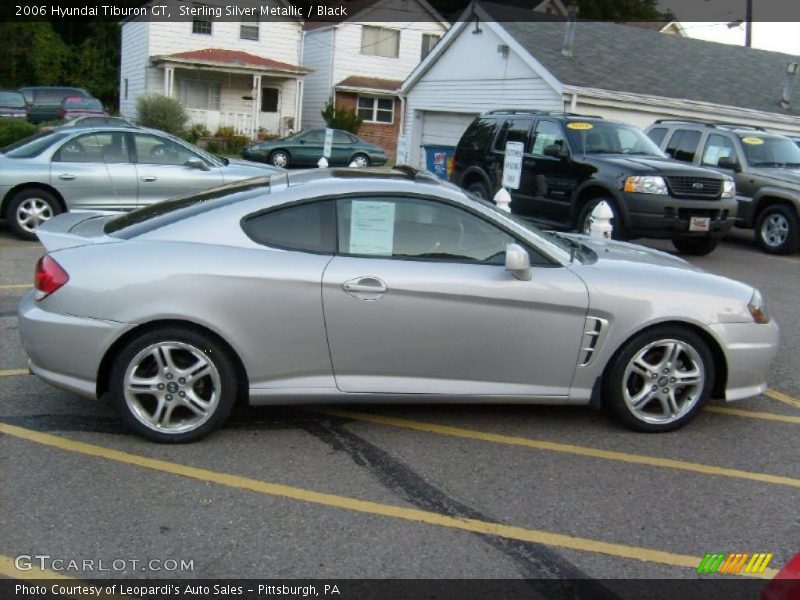 Sterling Silver Metallic / Black 2006 Hyundai Tiburon GT