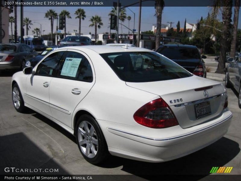 Arctic White / Black 2007 Mercedes-Benz E 350 Sedan