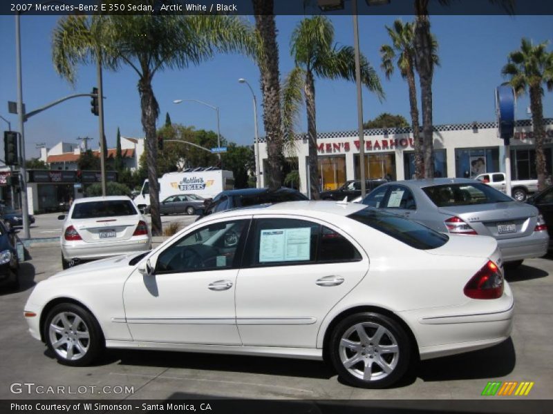 Arctic White / Black 2007 Mercedes-Benz E 350 Sedan