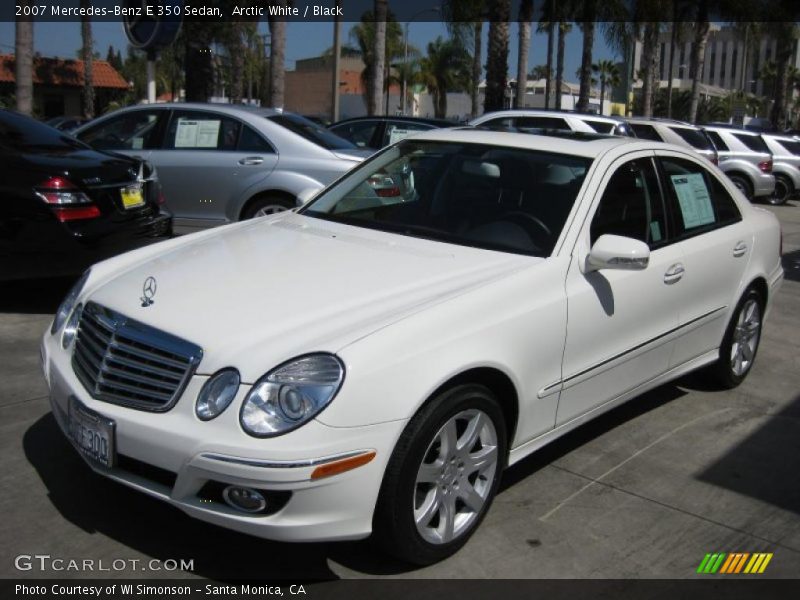 Arctic White / Black 2007 Mercedes-Benz E 350 Sedan