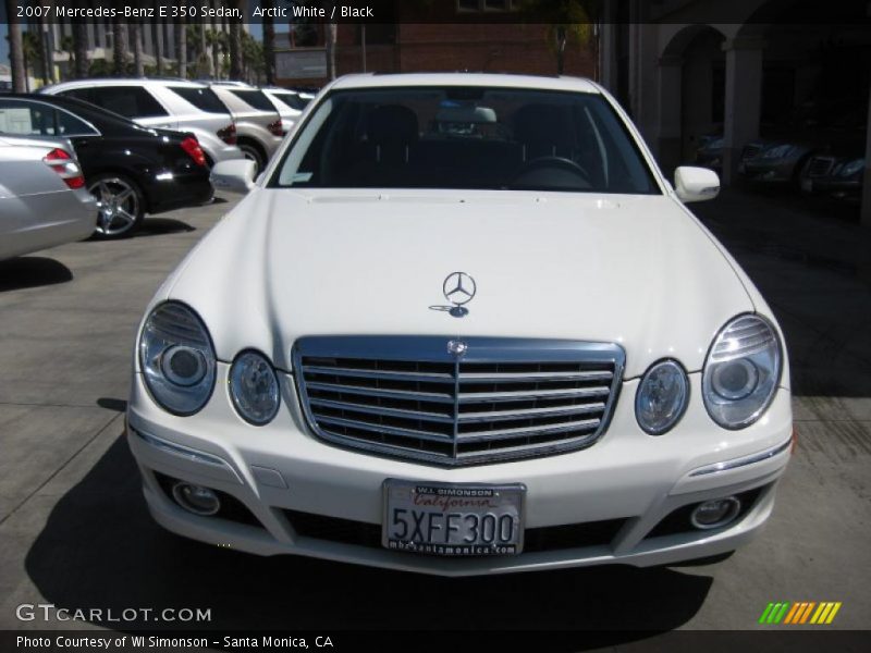 Arctic White / Black 2007 Mercedes-Benz E 350 Sedan