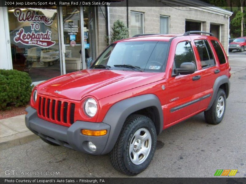 Flame Red / Dark Slate Gray 2004 Jeep Liberty Sport 4x4