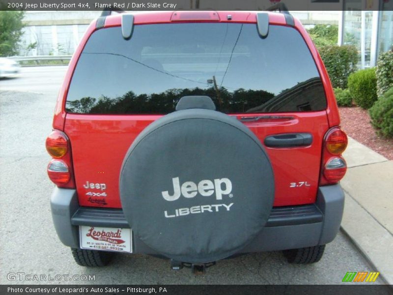 Flame Red / Dark Slate Gray 2004 Jeep Liberty Sport 4x4