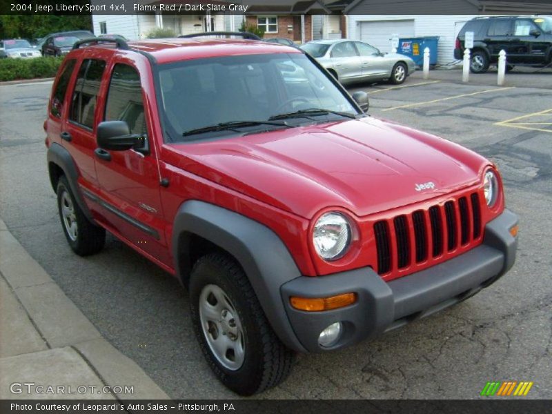 Flame Red / Dark Slate Gray 2004 Jeep Liberty Sport 4x4