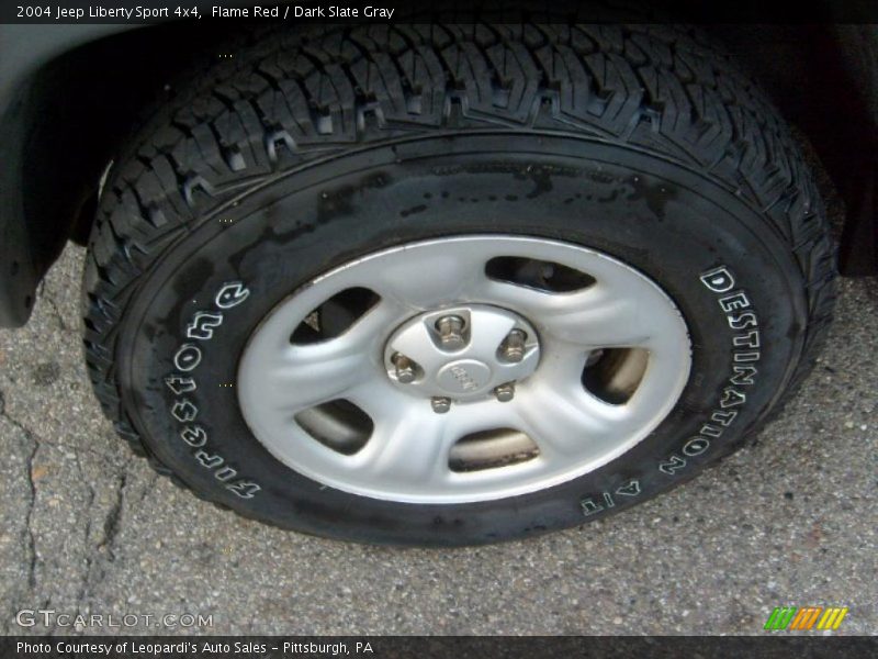 Flame Red / Dark Slate Gray 2004 Jeep Liberty Sport 4x4