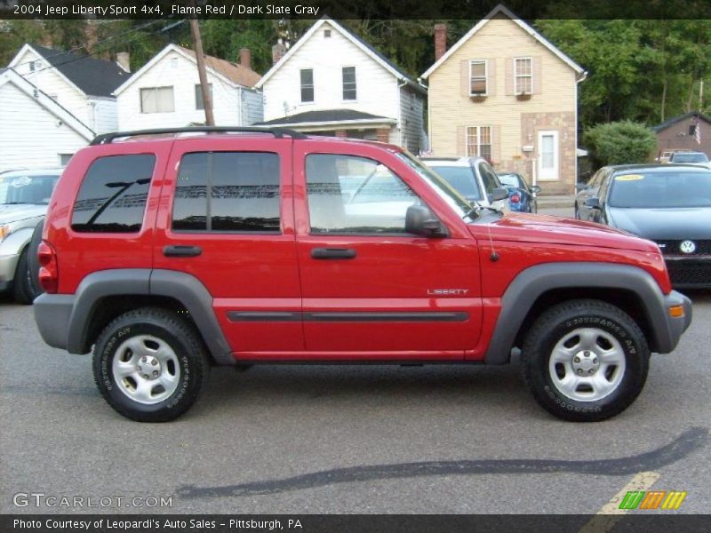 Flame Red / Dark Slate Gray 2004 Jeep Liberty Sport 4x4