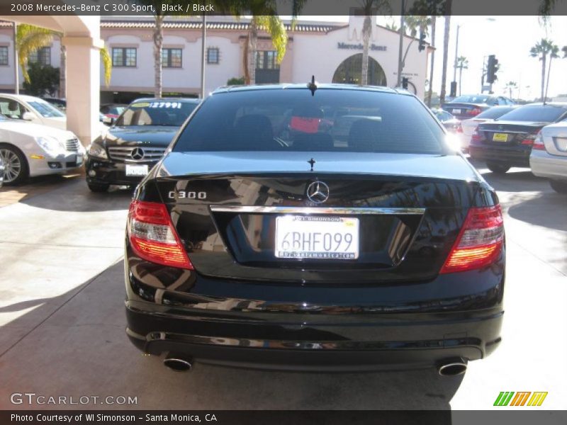 Black / Black 2008 Mercedes-Benz C 300 Sport