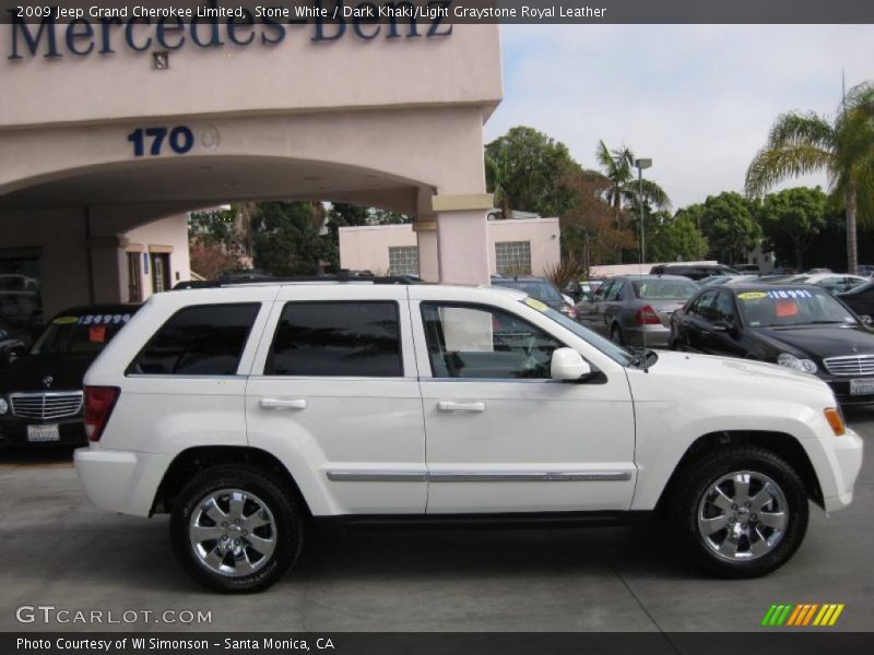 Stone White / Dark Khaki/Light Graystone Royal Leather 2009 Jeep Grand Cherokee Limited