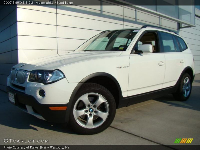 Alpine White / Sand Beige 2007 BMW X3 3.0si